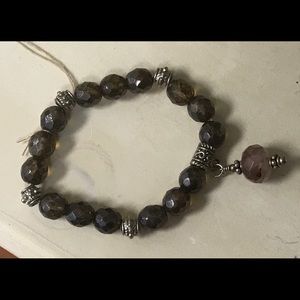 Brown Glass Bead Bracelet